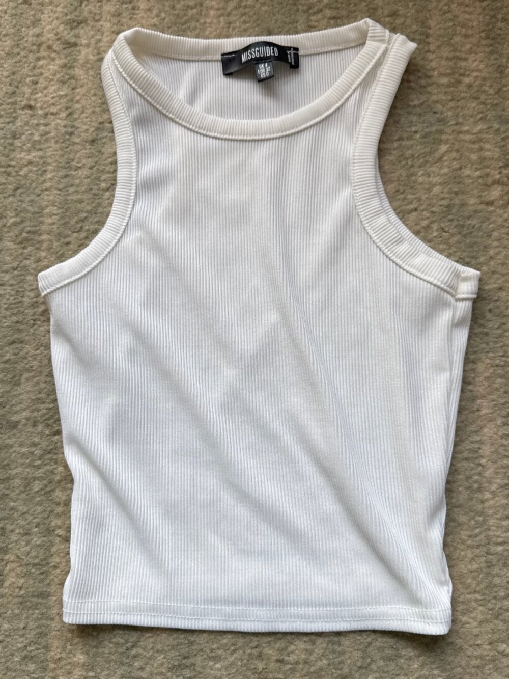 White ribbed tank top